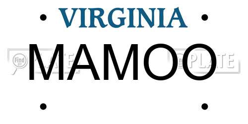 MAMOO Virginia License Plate
