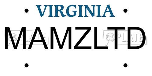 MAMZLTD Virginia License Plate