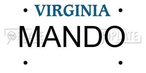 MANDO Virginia License Plate