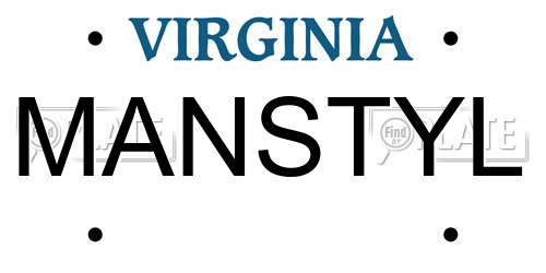 MANSTYL Virginia License Plate