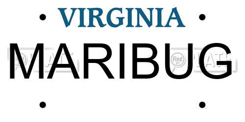 MARIBUG Virginia License Plate