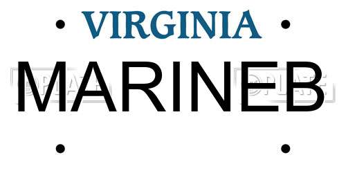 MARINEB Virginia License Plate