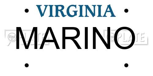 MARINO Virginia License Plate