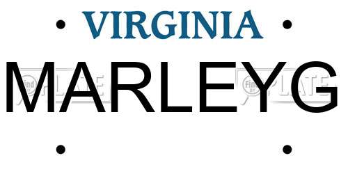 MARLEYG Virginia License Plate