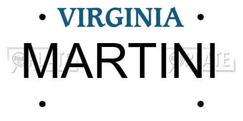 MARTINI Virginia License Plate