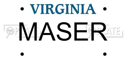 MASER Virginia License Plate