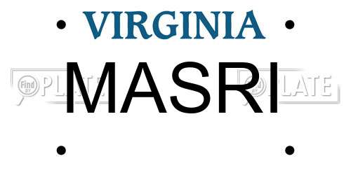 MASRI Virginia License Plate