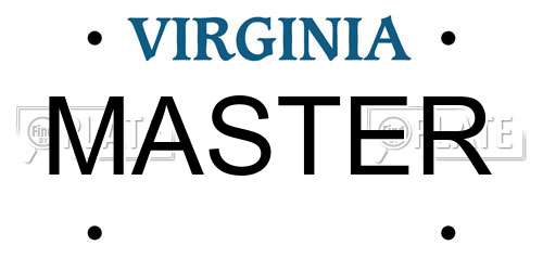 MASTER Virginia License Plate