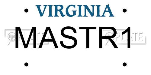 MASTR1 Virginia License Plate