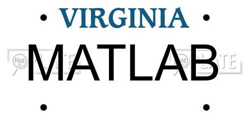 MATLAB Virginia License Plate