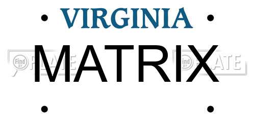 MATRIX Virginia License Plate