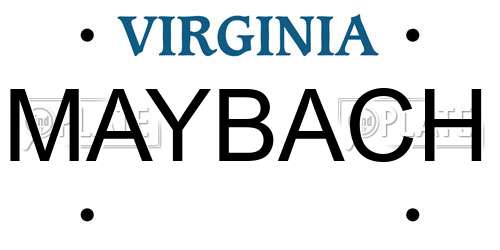 MAYBACH Virginia License Plate