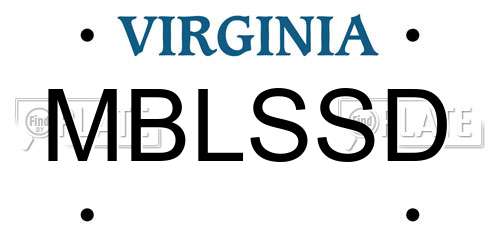 MBLSSD Virginia License Plate