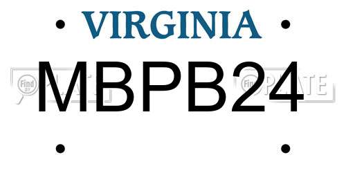 MBPB24 Virginia License Plate