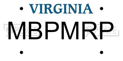 MBPMRP Virginia License Plate