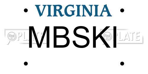 MBSKI Virginia License Plate