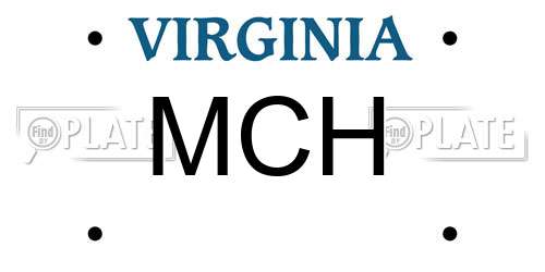 MCH Virginia License Plate
