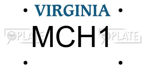 MCH1 Virginia License Plate