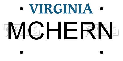 MCHERN Virginia License Plate
