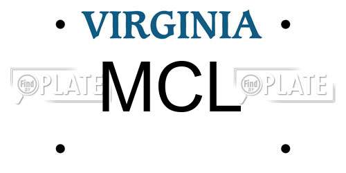 MCL Virginia License Plate