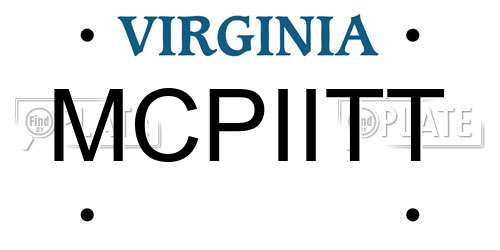 MCPIITT Virginia License Plate