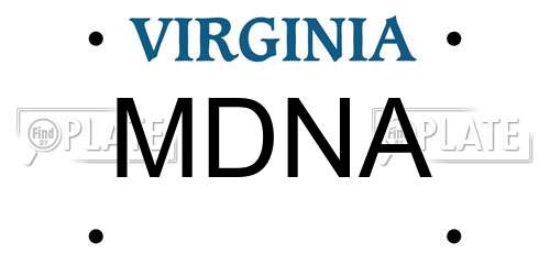 MDNA Virginia License Plate