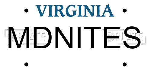 MDNITES Virginia License Plate