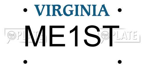 ME1ST Virginia License Plate