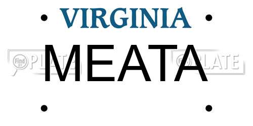 MEATA Virginia License Plate