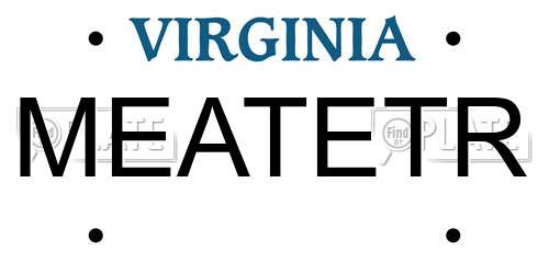 MEATETR Virginia License Plate