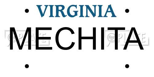 MECHITA Virginia License Plate