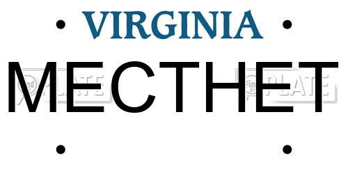 MECTHET Virginia License Plate