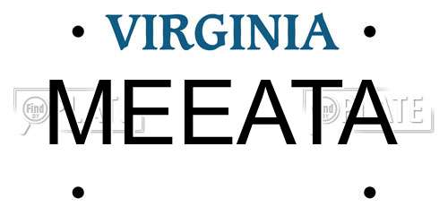 MEEATA Virginia License Plate