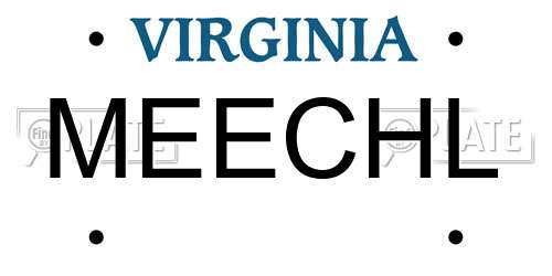 MEECHL Virginia License Plate