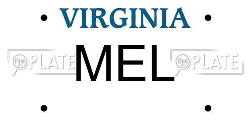 MEL Virginia License Plate