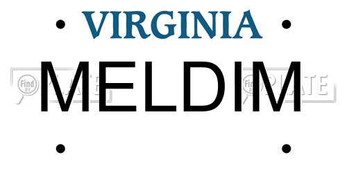 MELDIM Virginia License Plate