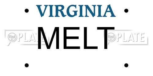 MELT Virginia License Plate