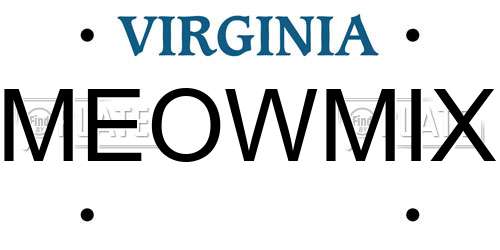 MEOWMIX Virginia License Plate