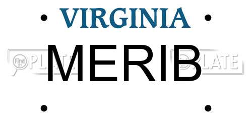 MERIB Virginia License Plate
