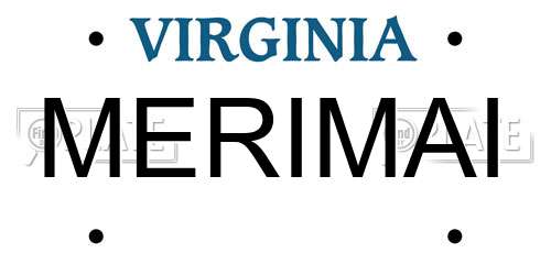MERIMAI Virginia License Plate