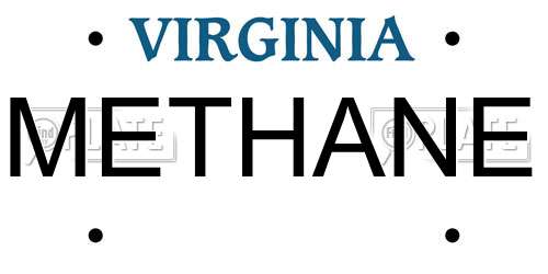 METHANE Virginia License Plate