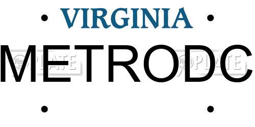 METRODC Virginia License Plate