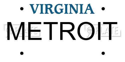METROIT Virginia License Plate