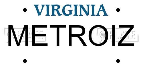 METROIZ Virginia License Plate