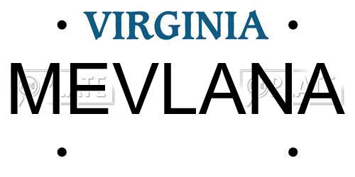 MEVLANA Virginia License Plate