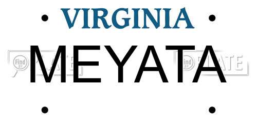 MEYATA Virginia License Plate