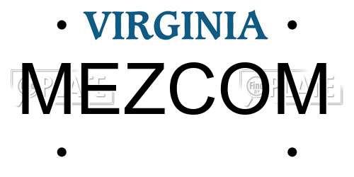 MEZCOM Virginia License Plate