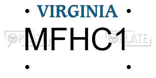 MFHC1 Virginia License Plate