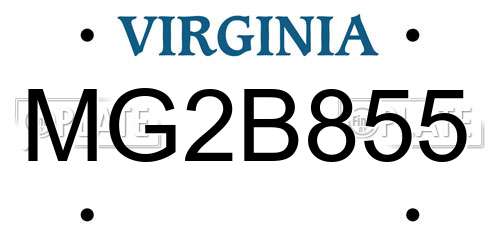 MG2B855 Virginia License Plate