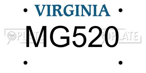 MG520 Virginia License Plate